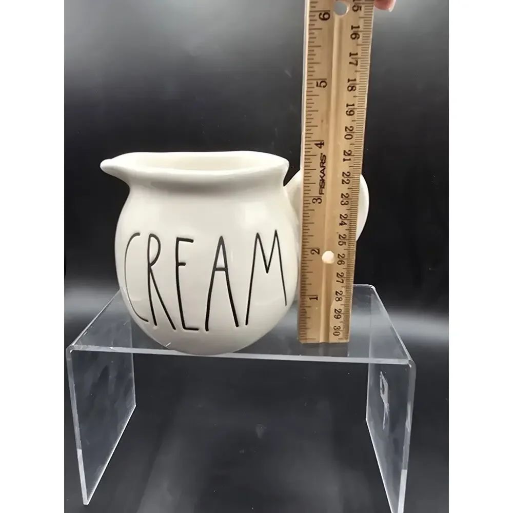 Rae Dunn Cream Creamer Farmhouse Cream Black Letters